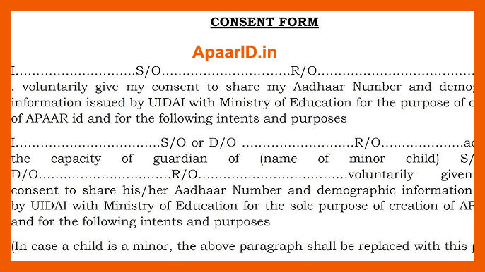 Schools asked to get parents consent for students new APAAR ID Card